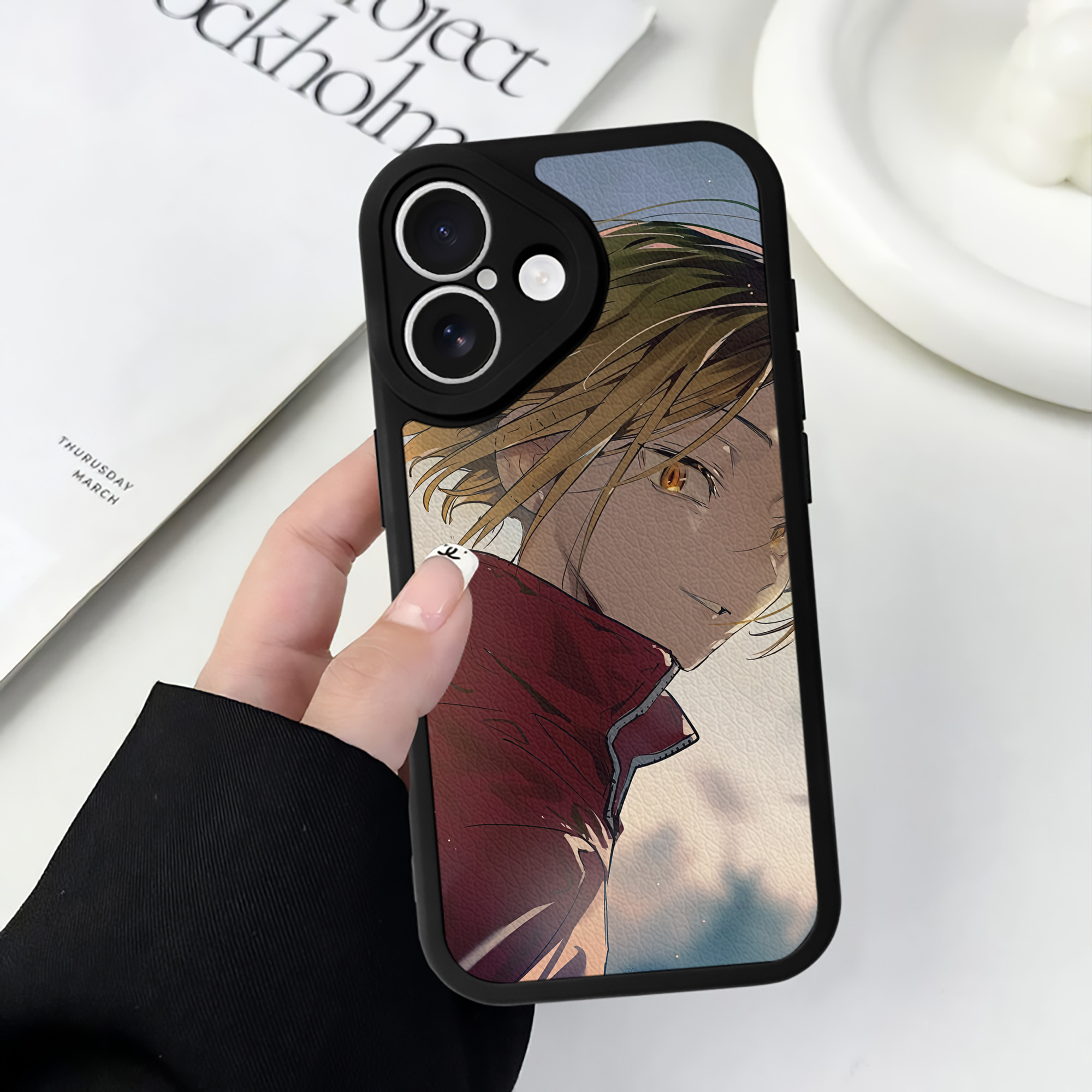 （画像用） ハイキュー!! Haikyu!! 【iPhone 16シリーズ対応】シリコンスマホケース（レザー調） 材質：シリコン